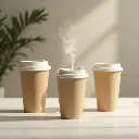 أكواب ورقية جاهزة مع غطاء