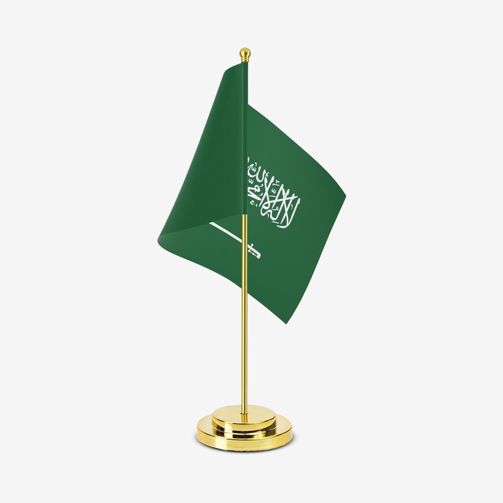 Saudi Desk Flag with Pole